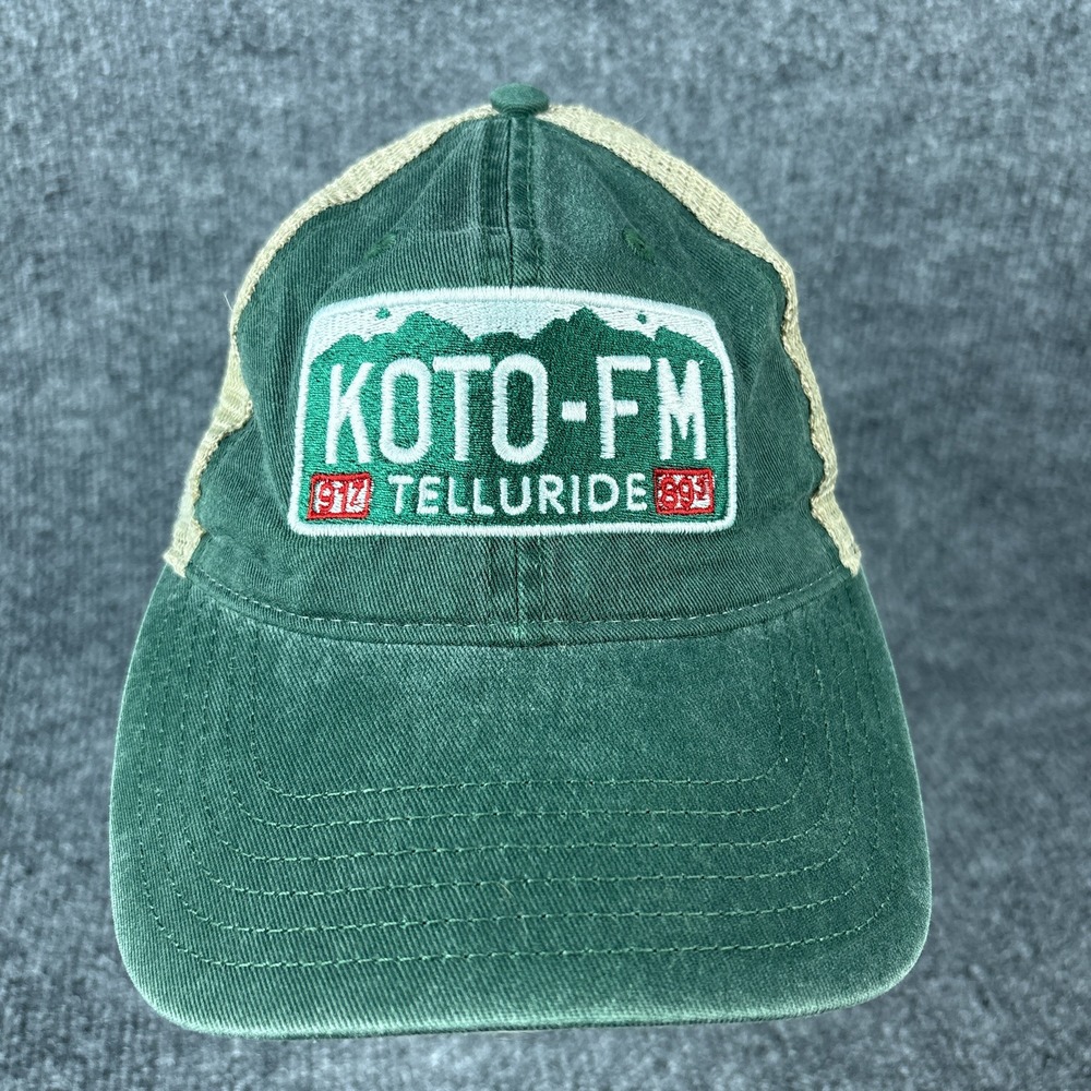 VTG KOTO-FM Telluride Colorado Snapback Trucker Cap Otto Green